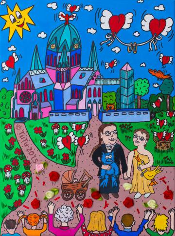 Anja & Philipp heiraten – Pop-Art Bild von TuTu