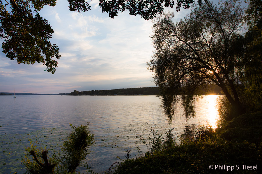Blick von Lindwerder in Richtung Wannsee